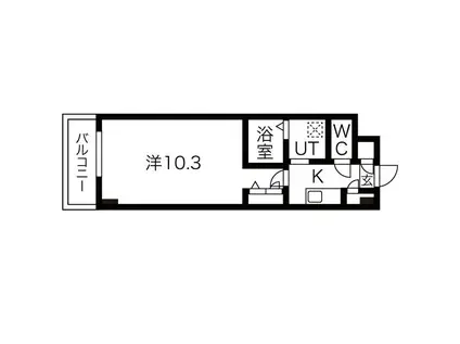 ラフィーネ・大島(1K/1階)の間取り写真