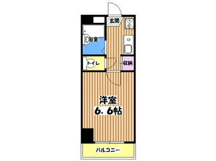 エステート岡野(1K/1階)の間取り写真