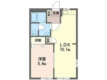 グランシード田中参番館(1LDK/1階)の間取り写真