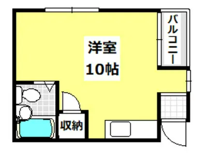 サンハイツ西本(ワンルーム/3階)の間取り写真