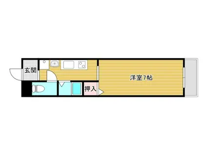 アーバンシティ上浅田(1K/4階)の間取り写真