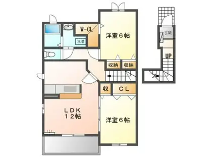 メゾンウエスト(2LDK/2階)の間取り写真