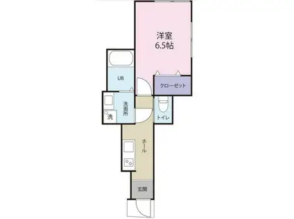 カーサムジカ中野(1K/1階)の間取り写真