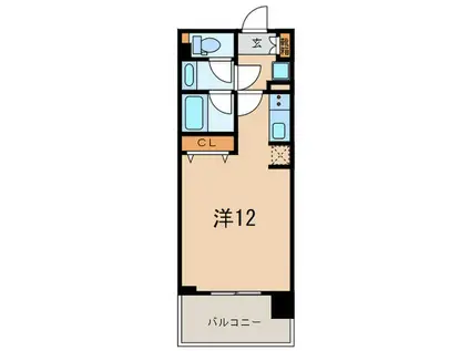 ドゥーエ横濱台町(ワンルーム/9階)の間取り写真