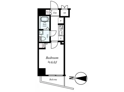 ARTESSIMO VITA(1K/6階)の間取り写真