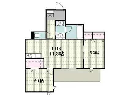 BLOOM深沢(3LDK/2階)の間取り写真