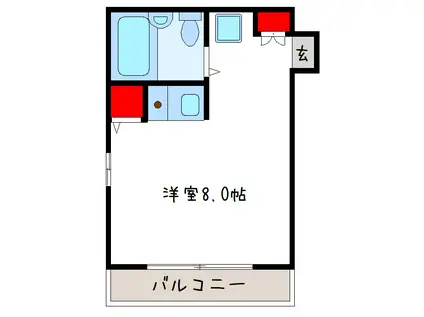 伊藤産殖ビル(ワンルーム/3階)の間取り写真