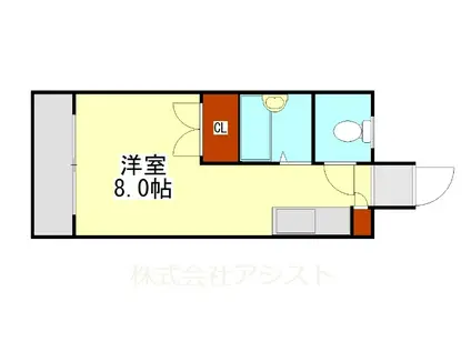 エステート有井(ワンルーム/1階)の間取り写真