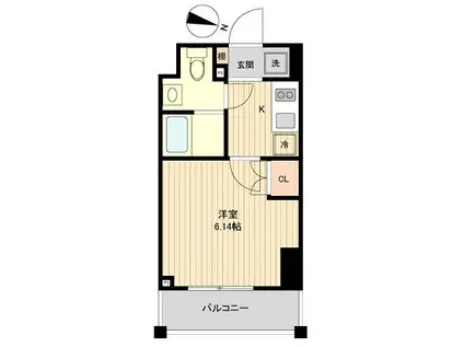 レノス新子安(1K/10階)の間取り写真