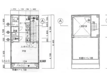 平野ビル(1K/3階)の間取り写真