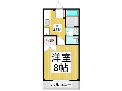 サニーハイツ(1K/1階)の間取り写真