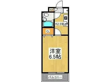 カースルシライシ(1K/2階)の間取り写真