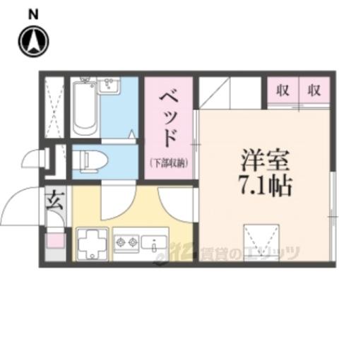 レオパレスK・K(1K/1階)の間取り写真
