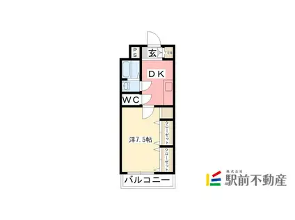 第1光和ビル(1K/2階)の間取り写真