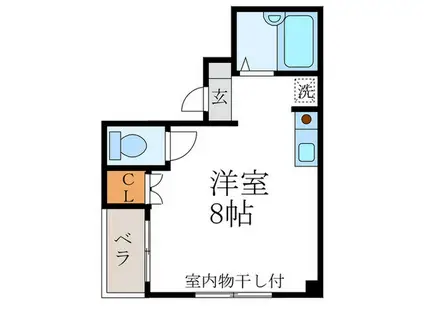 中島マンション(ワンルーム/3階)の間取り写真