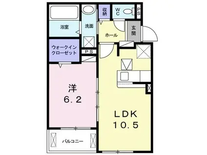 さくら荘(1LDK/1階)の間取り写真