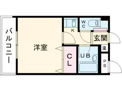 シティライフ服部(1K/3階)の間取り写真