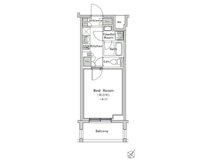 プレイ江古田(1K/3階)の間取り写真