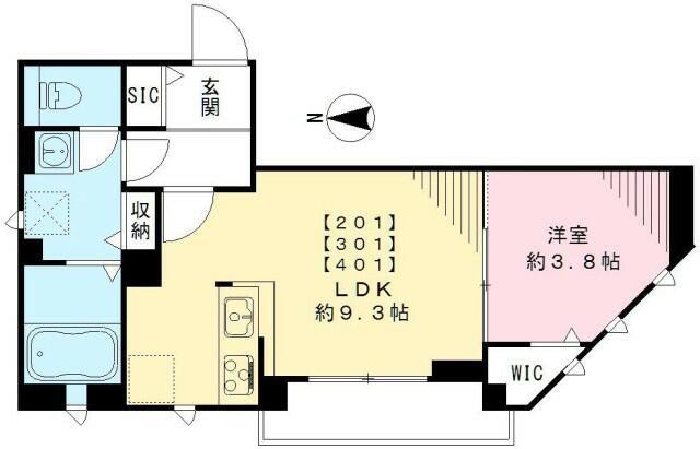 プランドール赤羽(1LDK/2階)の間取り写真