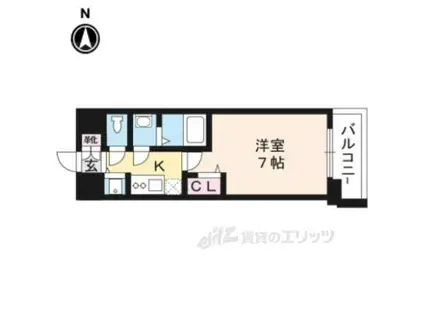 プレサンス京都天使突抜 奏(1K/5階)の間取り写真