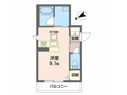 シャーメゾン コウジマチ(ワンルーム/1階)の間取り写真