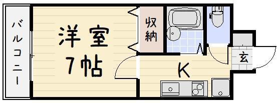 スターゲートマジョリティー(1K/4階)の間取り写真