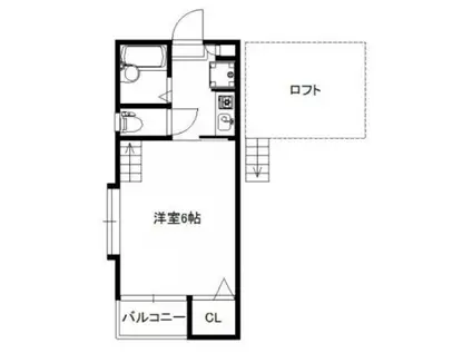 アバター博多駅東(1K/2階)の間取り写真
