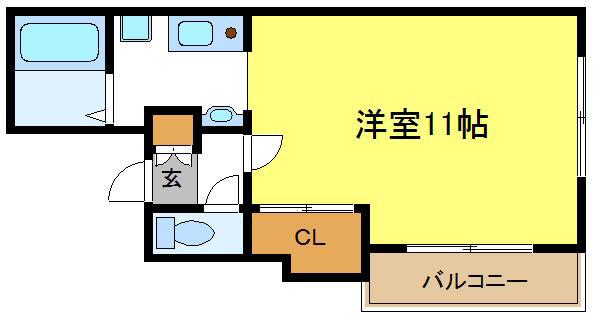 ドミール喜連(ワンルーム/8階)の間取り写真
