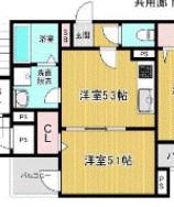 LINO久宝寺(1DK/3階)の間取り写真