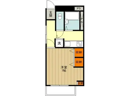 第3小柳コーポ(1DK/5階)の間取り写真