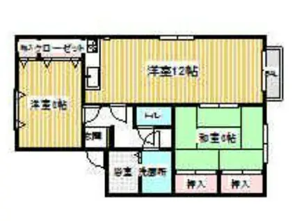 コンフォートヴィラ(1LDK/2階)の間取り写真