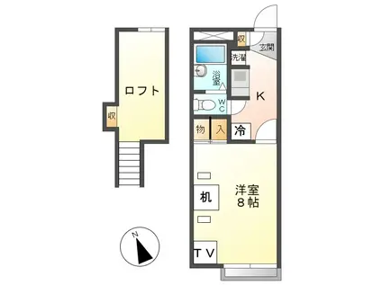 レオパレスINN オオタ(1K/1階)の間取り写真