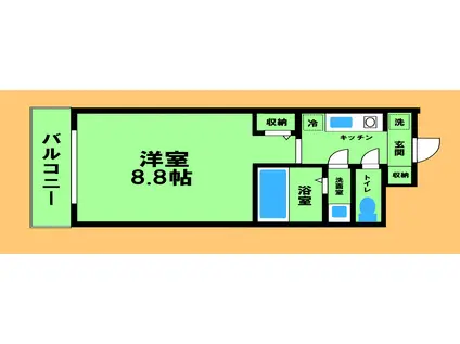 メイプル・コート(1K/1階)の間取り写真