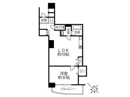 グリーンハイツ金町(1LDK/7階)の間取り写真