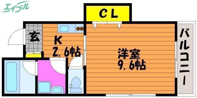 ミルフォード定森II(1K/7階)の間取り写真
