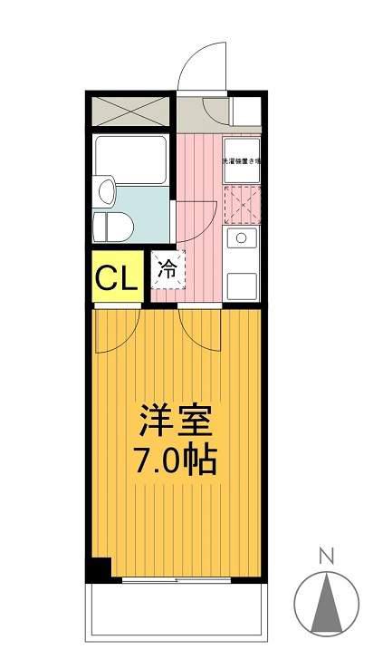 アーク21ビル(1K/2階)の間取り写真