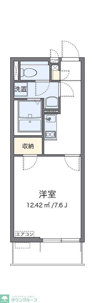 クレイノミオラコート(1K/3階)の間取り写真