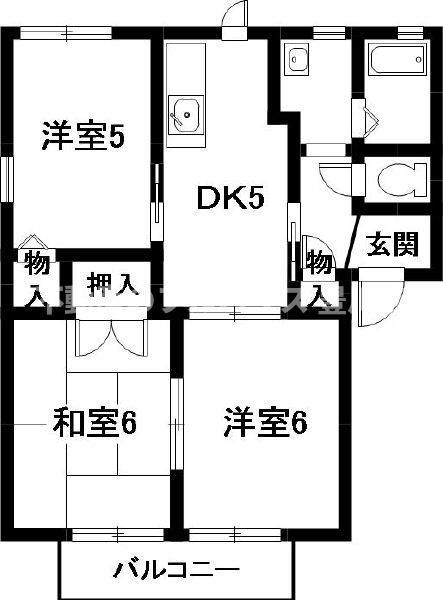 フォーレス諏訪西(3DK/2階)の間取り写真