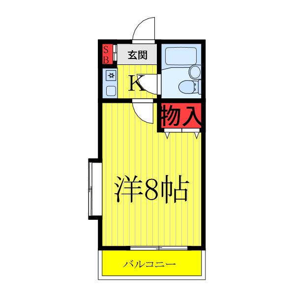 ノヴァ上池(1K/1階)の間取り写真