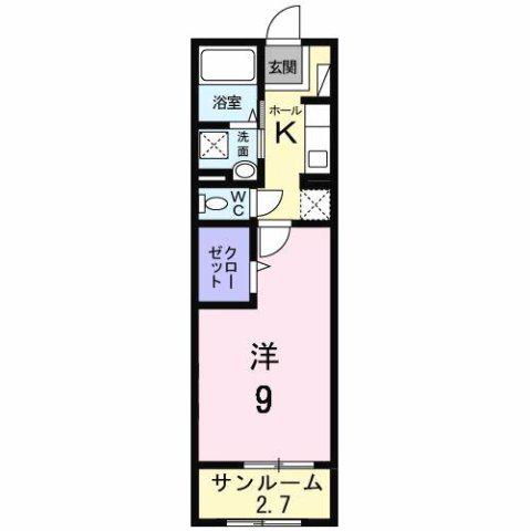 シャルマン櫻街 リリパット(1K/3階)の間取り写真