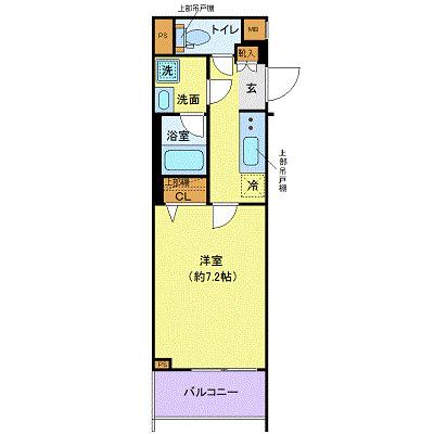 クレヴィスタ三軒茶屋(1K/1階)の間取り写真