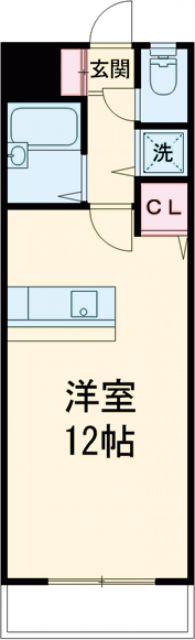 アザレアハイツ江崎(ワンルーム/3階)の間取り写真