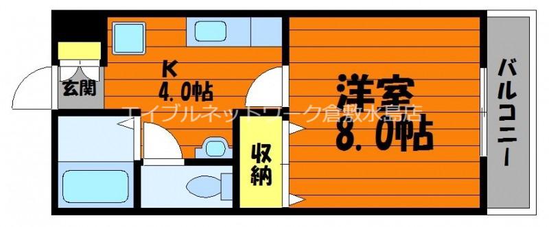 アイディアル(1K/4階)の間取り写真