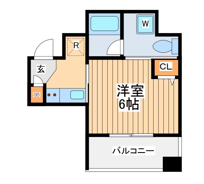 スパシエロッサ横浜吉野町(1K/3階)の間取り写真