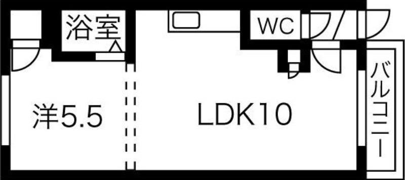 カサデューク白石(1LDK/3階)の間取り写真