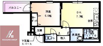 フジパレス大宮(1DK/1階)の間取り写真