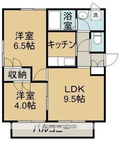 メゾンMANA(2LDK/1階)の間取り写真
