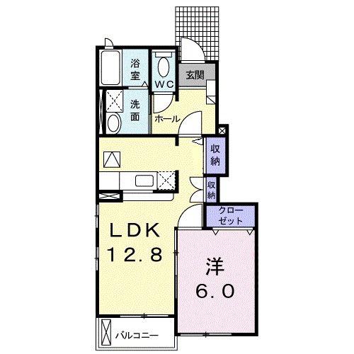 アプローズ(1LDK/1階)の間取り写真