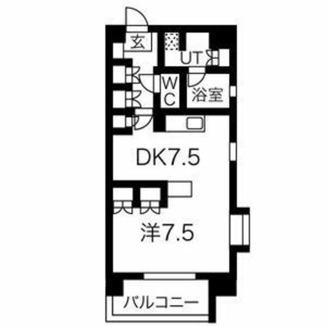 スパシエルクス西川口(1DK/3階)の間取り写真
