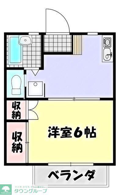 ステラ21(1DK/1階)の間取り写真